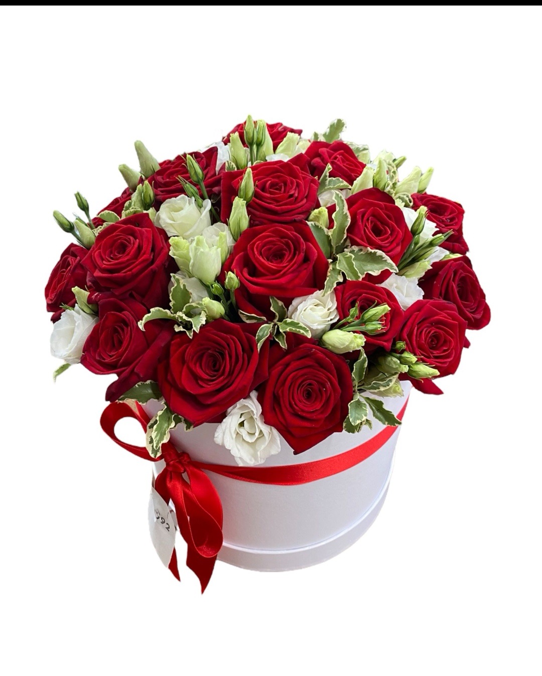 Bianca: Box di Rose e Lisianthus