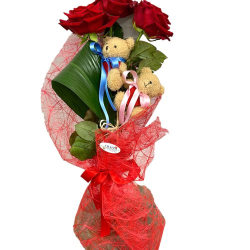 Rose con orsacchiotti