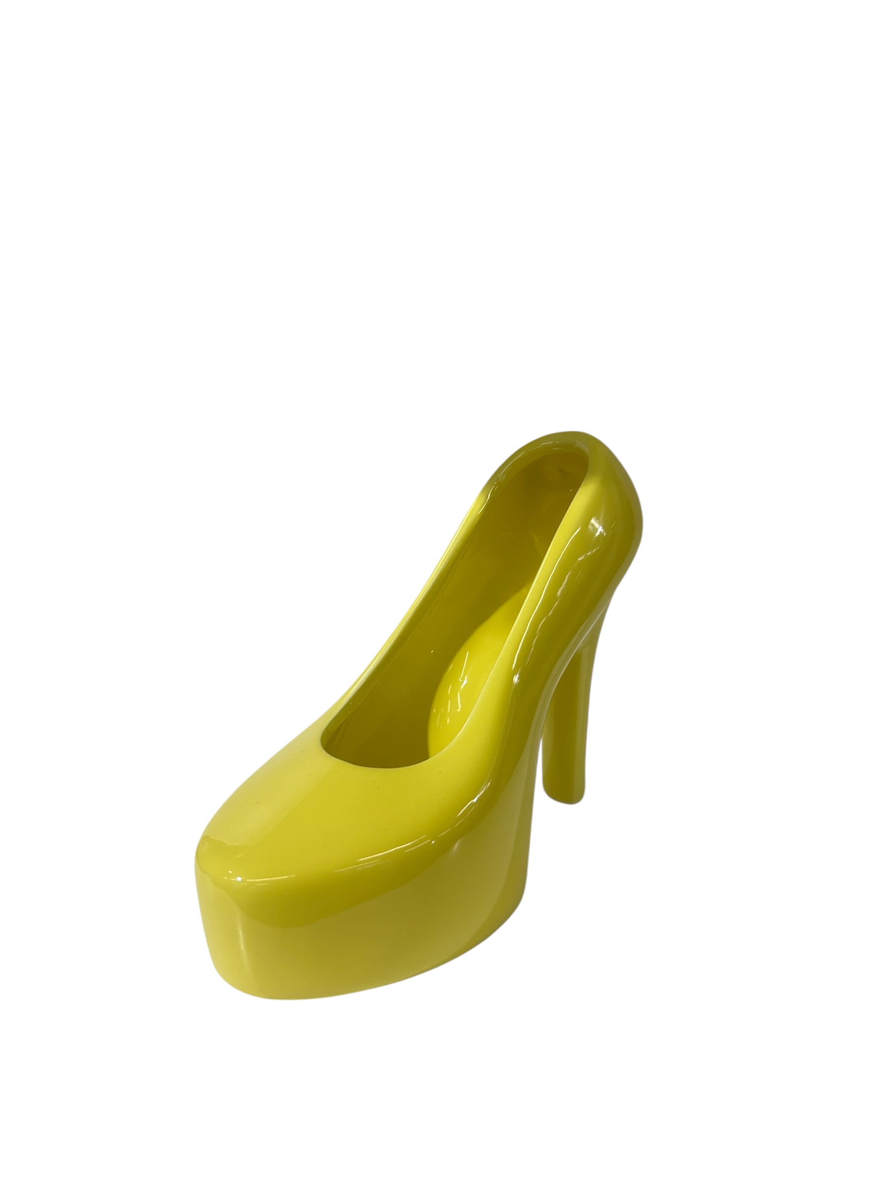 Arianna: scarpetta couture in ceramica - vaso floreale decorativo - immagine 2